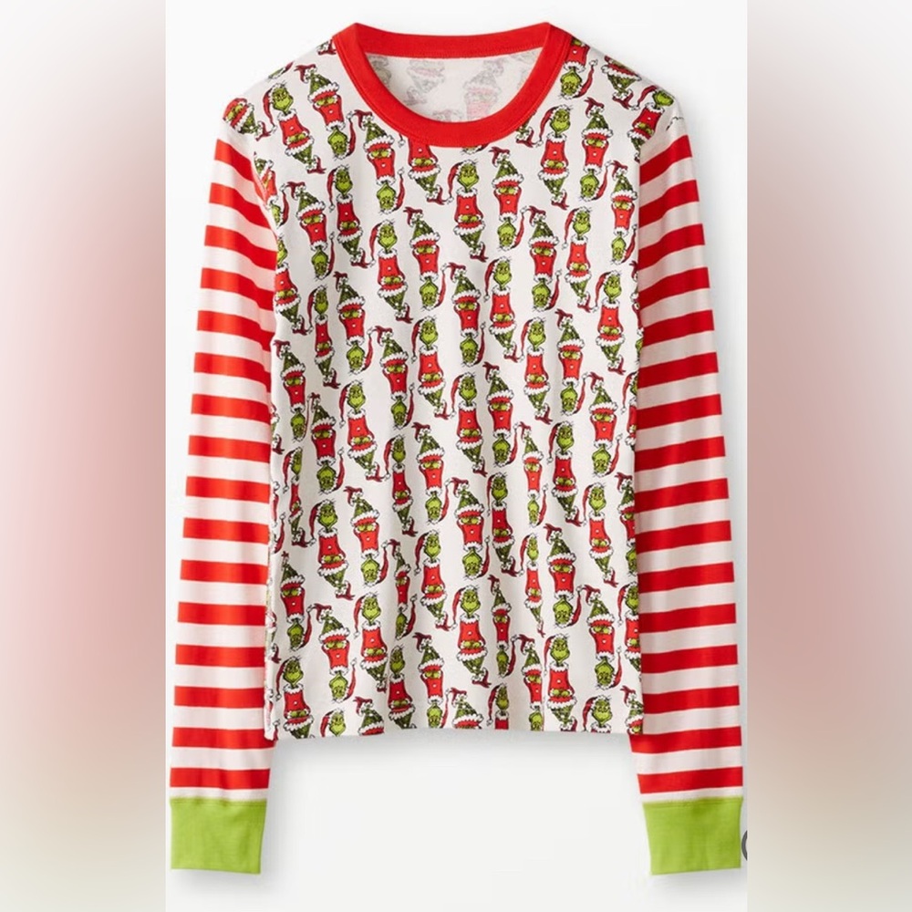 Adult Dr. Seuss Grinch Long John Pajama Top